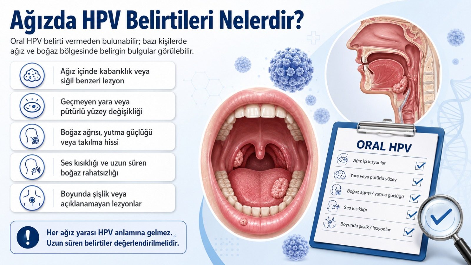 Ağızda HPV Belirtileri